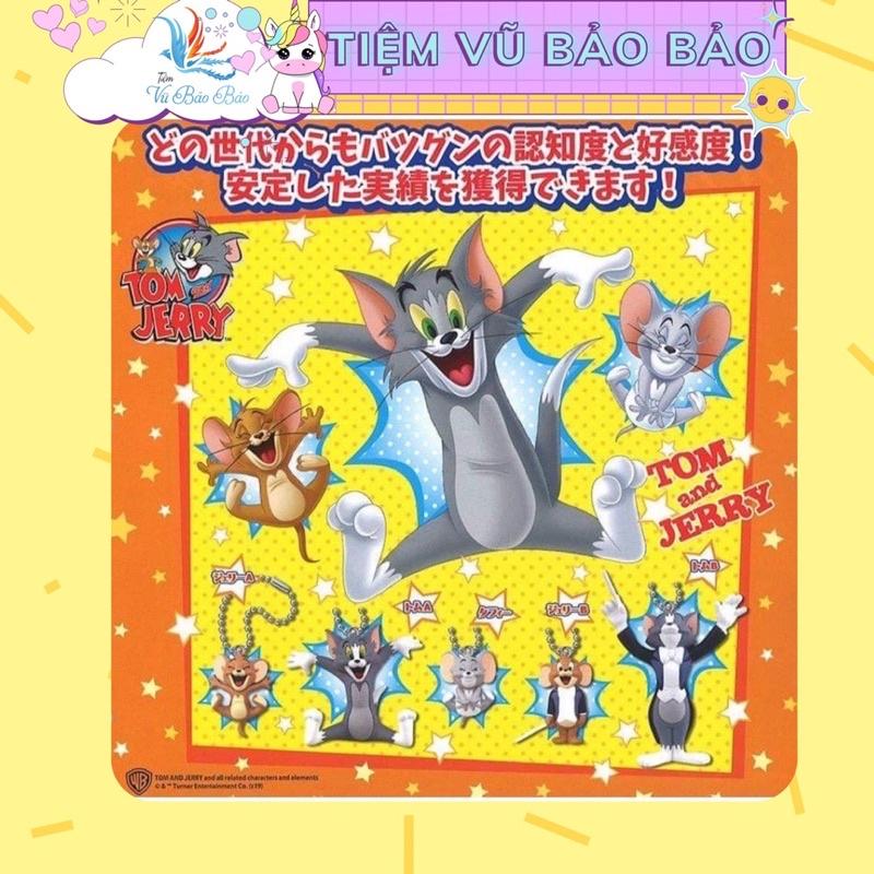 Gacha Bandai Búp bê mặt dây chuyền Tom &amp; Jerry nhạc trưởng siêu cute Móc khóa mèo Tom và JERRY