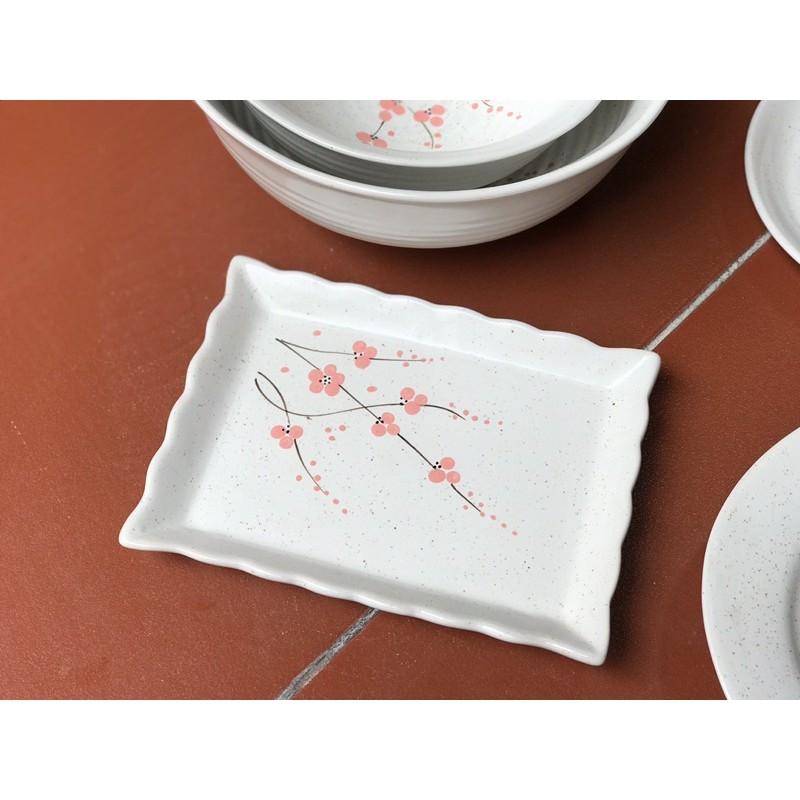 Đĩa chữ nhật miệng lượn