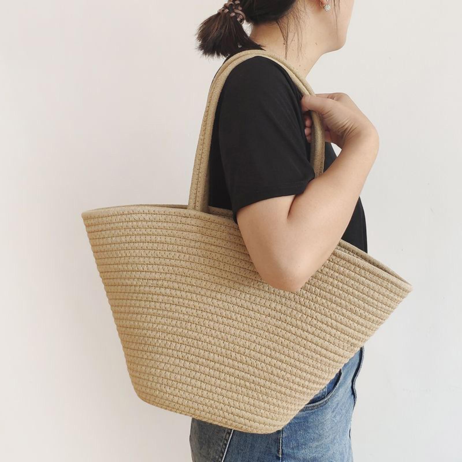 Women Shoulder Bag Large Capacity Beach Tote Bag for Shopping Outdoor Travel