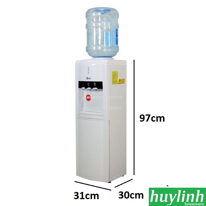 Cây nước nóng lạnh 3 vòi Fujie WD1800C - Làm lạnh bằng Block - Hàng chính hãng