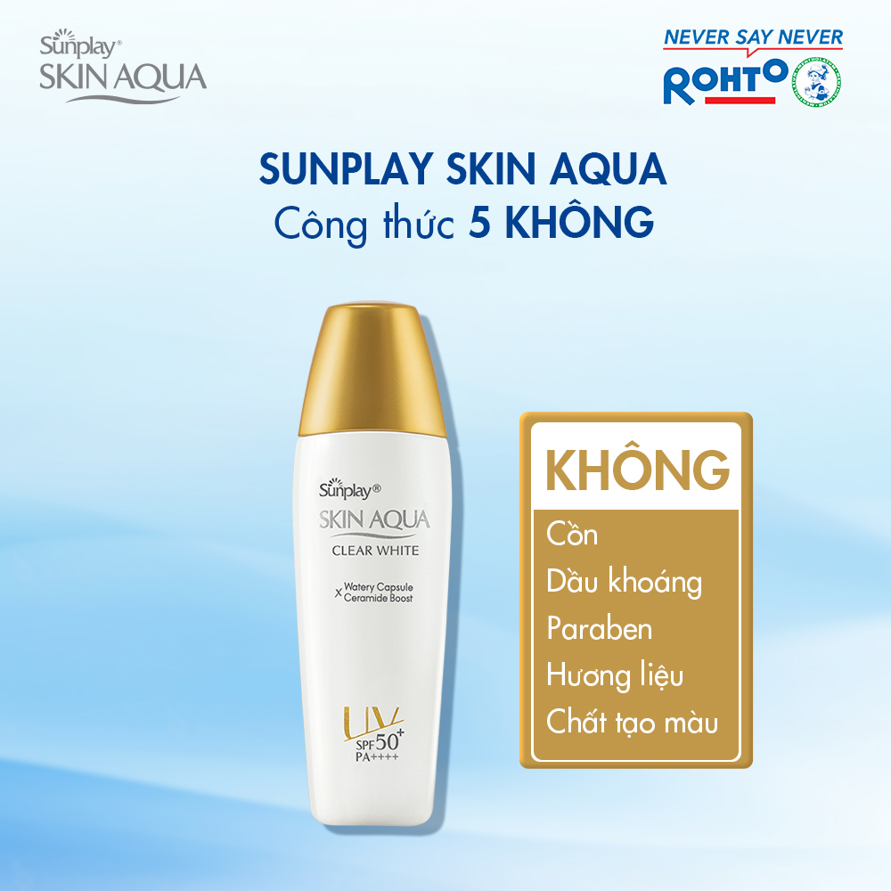 Sữa Chống Nắng Hằng Ngày Dưỡng Trắng Sunplay Skin Aqua Clear White SPF 50+, PA++++ (25g)