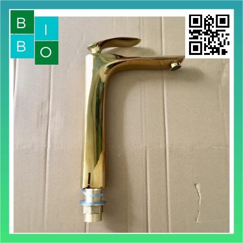 Vòi lavabo lá, vòi rửa mặt đồng mạ vàng cao cấp