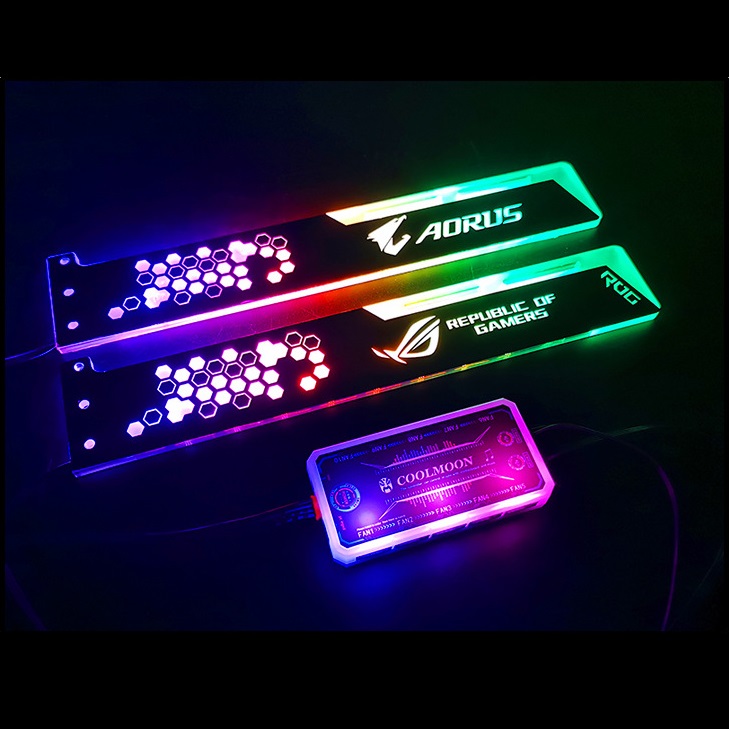 Thanh Led RGB Aorus Rog đồng bộ Hub , Dùng độ trang trí cho VGA máy tính - hàng nhập khẩu