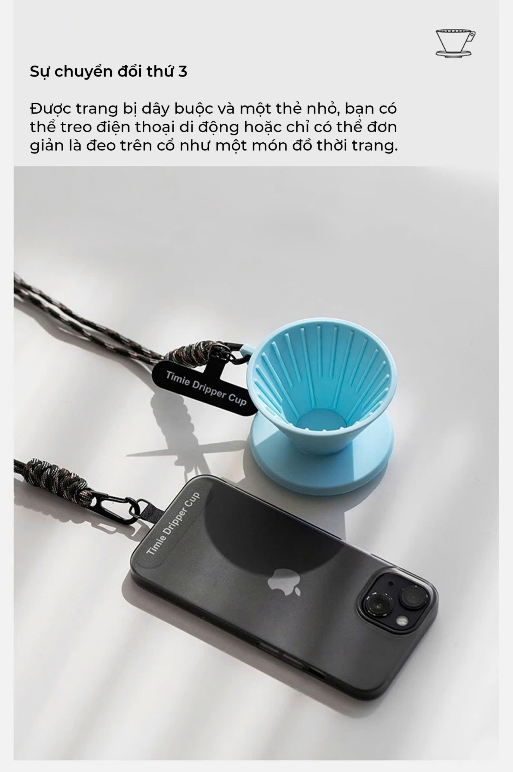 Ly phễu mini Timie Dripper Cup