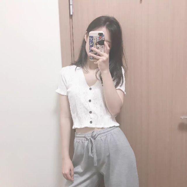 Áo croptop len mỏng hottrend 2020