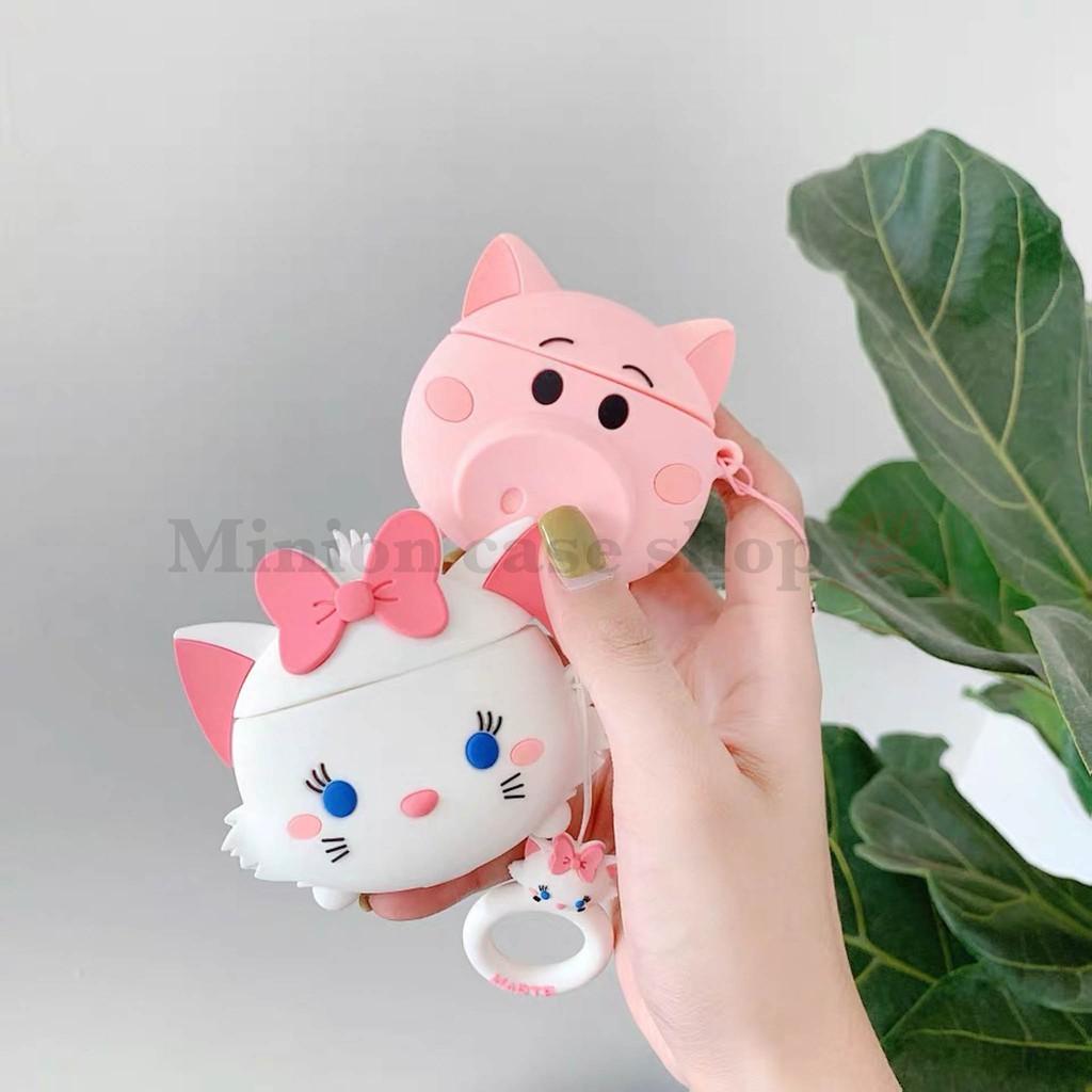 Bao Case Ốp dành cho airpod 1 và 2, tai nghe bluetooth i11,i12, i100, i9s... mèo và heo cao cấp