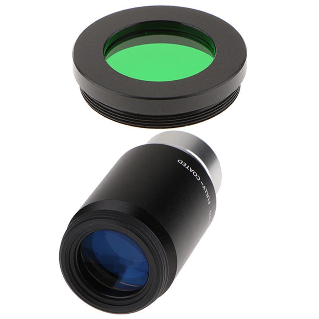 1.25" Telescope Eyepiece Lens Plossl 32mm for Astronomy + Color Filter Green