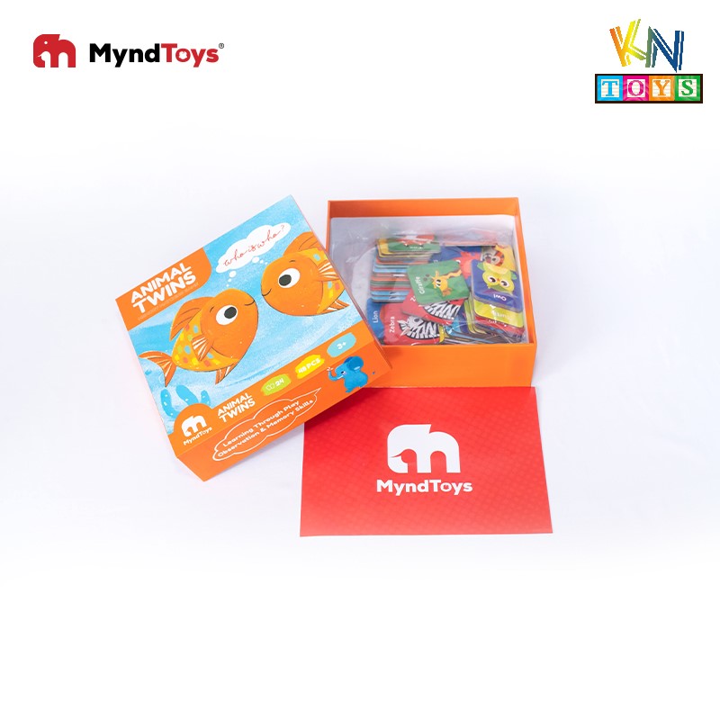 Đồ Chơi Xếp Hình MyndToys - Animal Twins – Memory Matching Game (Trò chơi xếp hình tìm cặp đôi cho Bé Từ 3 Tuổi)