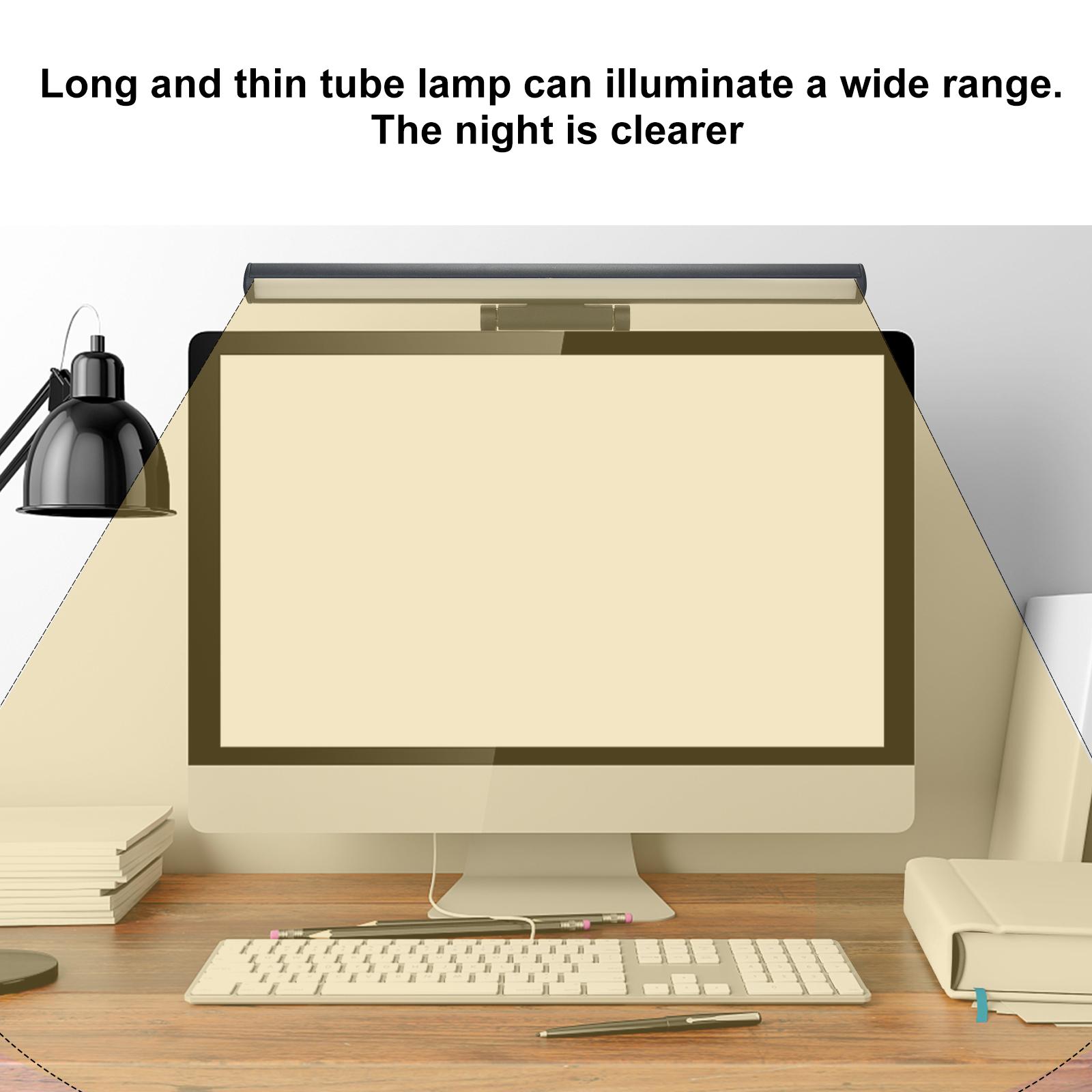 LED Desk Lamp USB Computer Monitor Screen Light Eye Protect Dimmable Table Lamp Bar Home Office Clamp