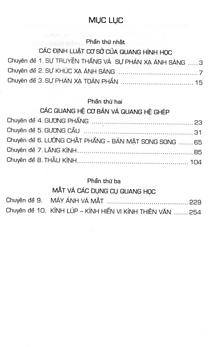 Bồi Dưỡng Học Sinh Giỏi Vật Lí Lớp 11 Tập 2 - Quang Hình - KV