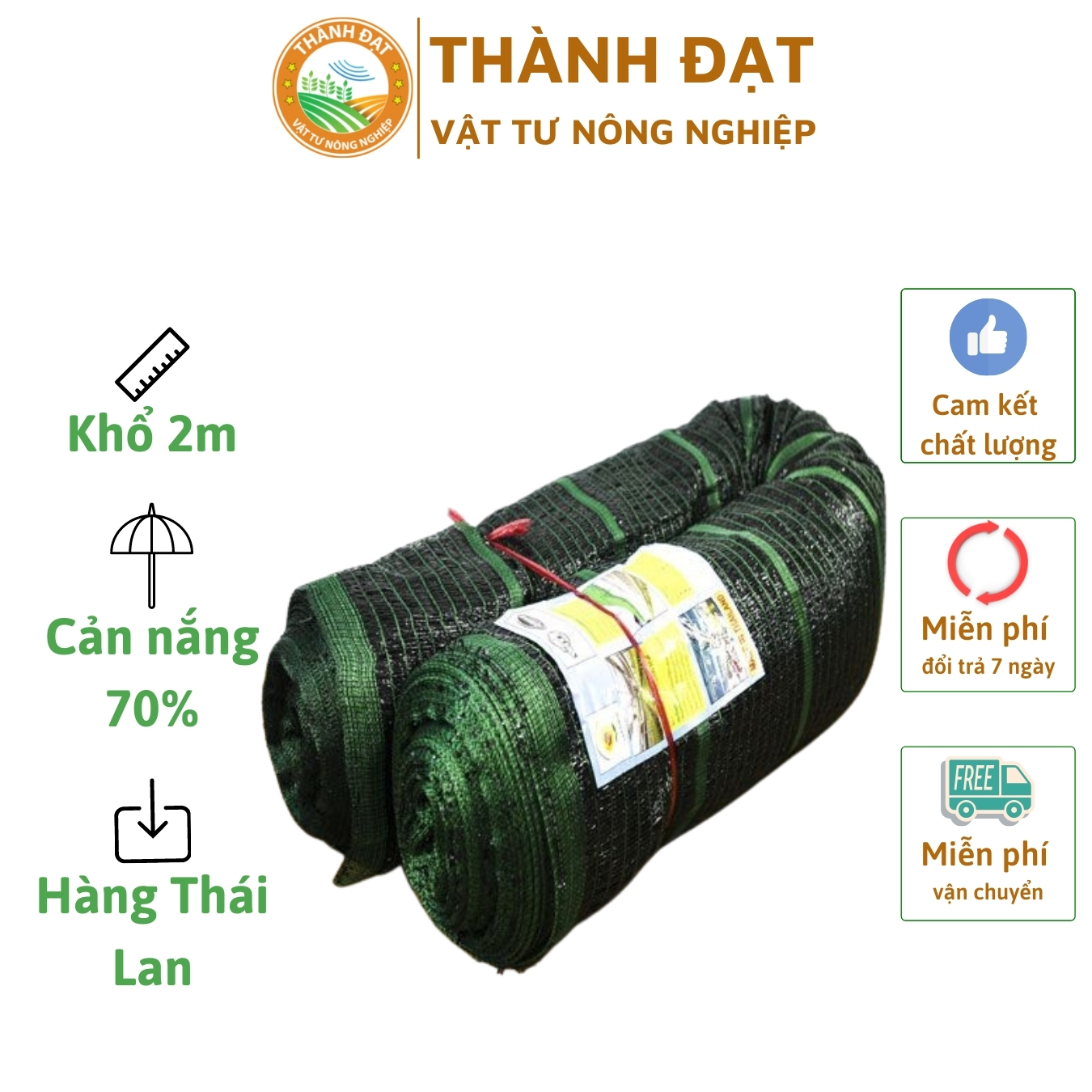 lưới Thái Lan che nắng 70% KHỔ 2M Độ Dài theo số lượng