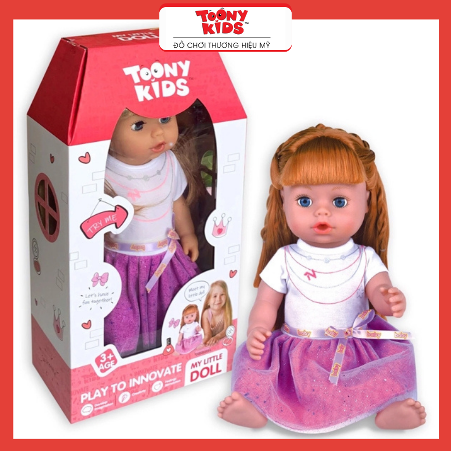 Đồ Chơi Búp Bê Bím Tóc TOONYKIDS - Đồ Chơi Cho Bé Gái - MY LITTLE DOLL TN021