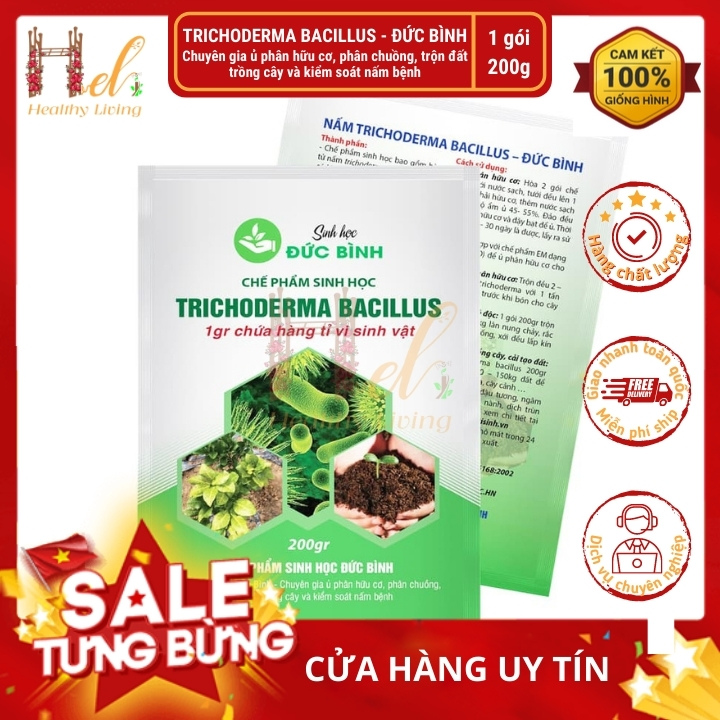 Chế Phẩm Men Vi Sinh Nấm Trichoderma Ủ Phân Bón Hữu Cơ Trồng Rau Sạch Bằng Đất Sạch