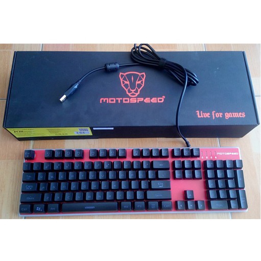 BÀN PHÍM GIẢ CƠ Motospeed K11L Gaming Keyboard có LED RGB- hàng chính hãng