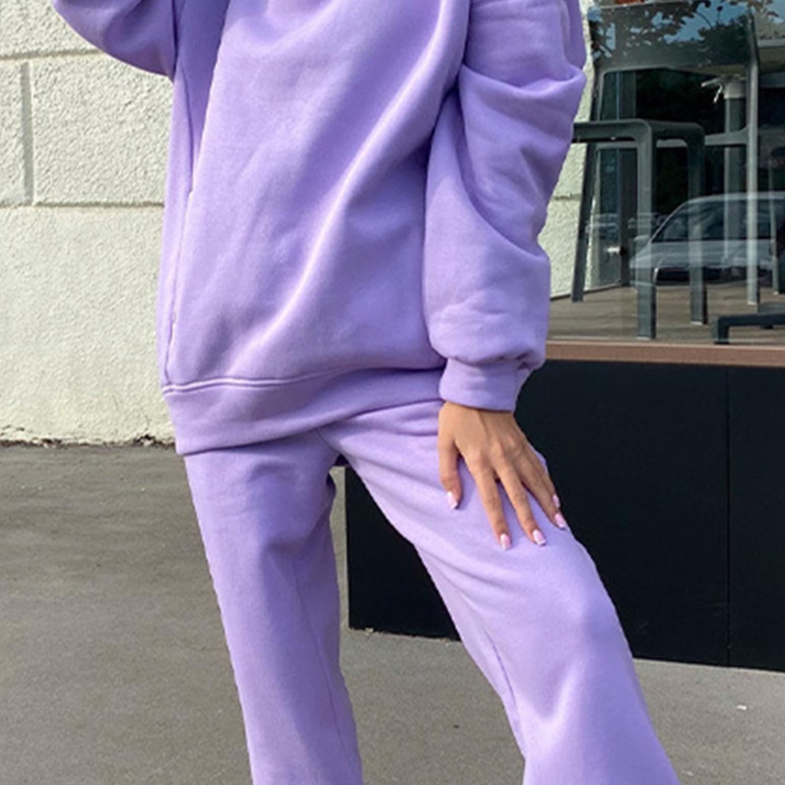 2 Pack Women's Hooded Sweatshirt Pants for Jogging Tracksuit