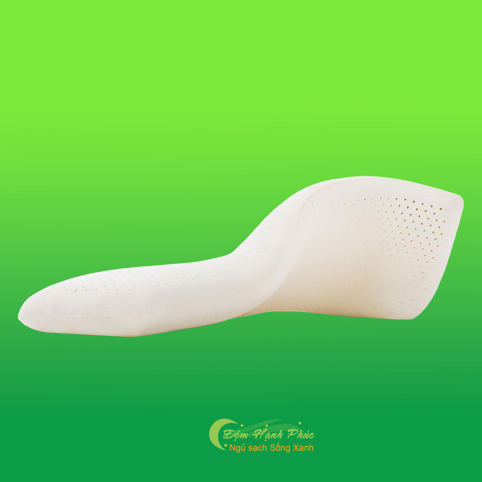 Gối đôi cao su Liên Á Oval 45x130x13cm