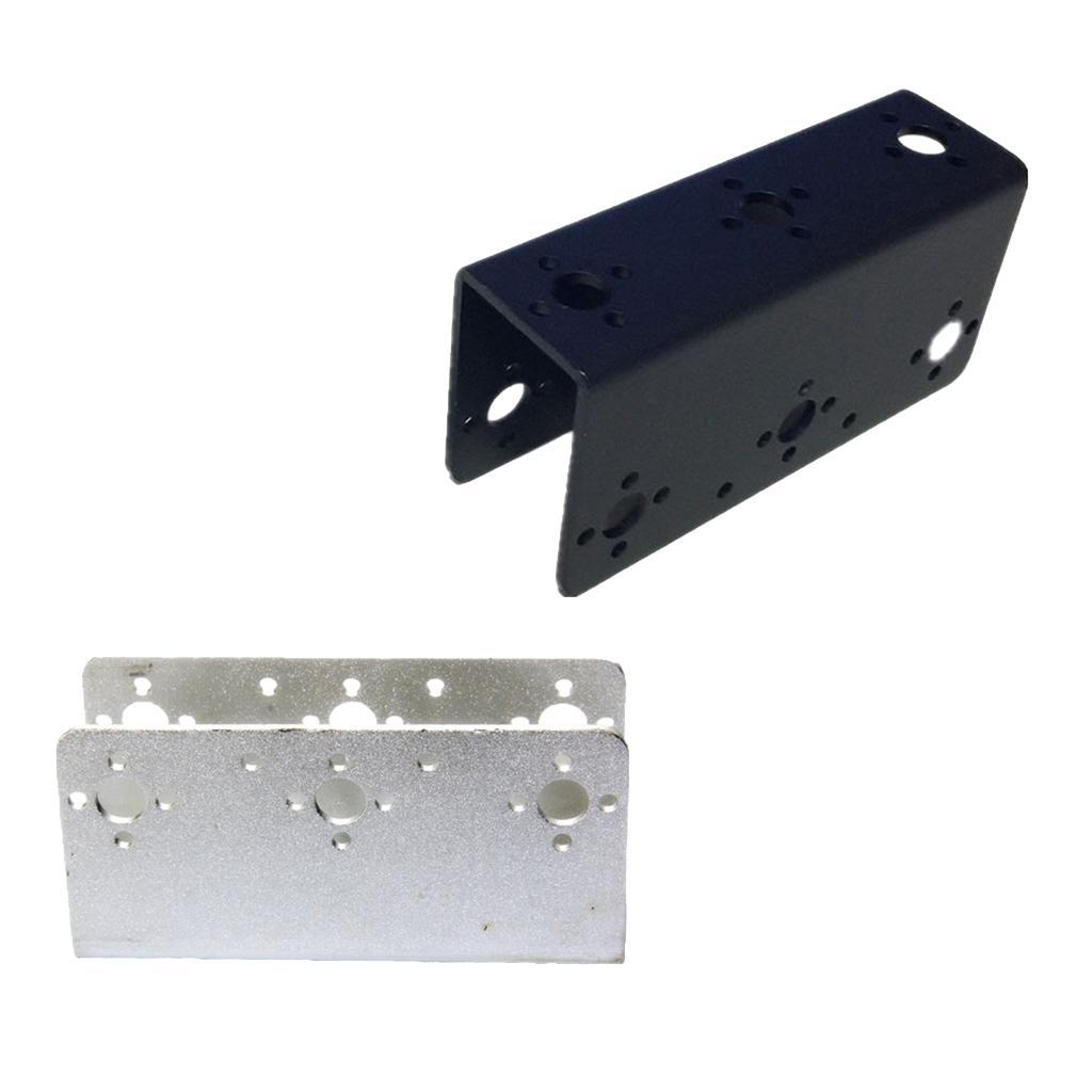 2Pcs Black Metal U-Shaped and L-Shaped Beam Bracket for Robot Arm / Humanoid Robot / Servo