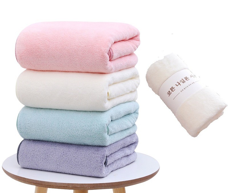 Khăn tắm lông tuyết Hàn Quốc 140x70cm nặng tới 320gr