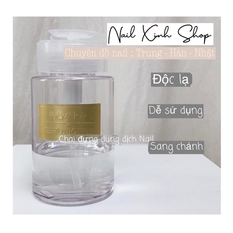 Chai đựng dung dịch nail loại bơm ngược