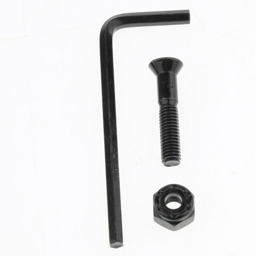 1 Set Skateboard Longboard Hardware with with L wrench 8 Black