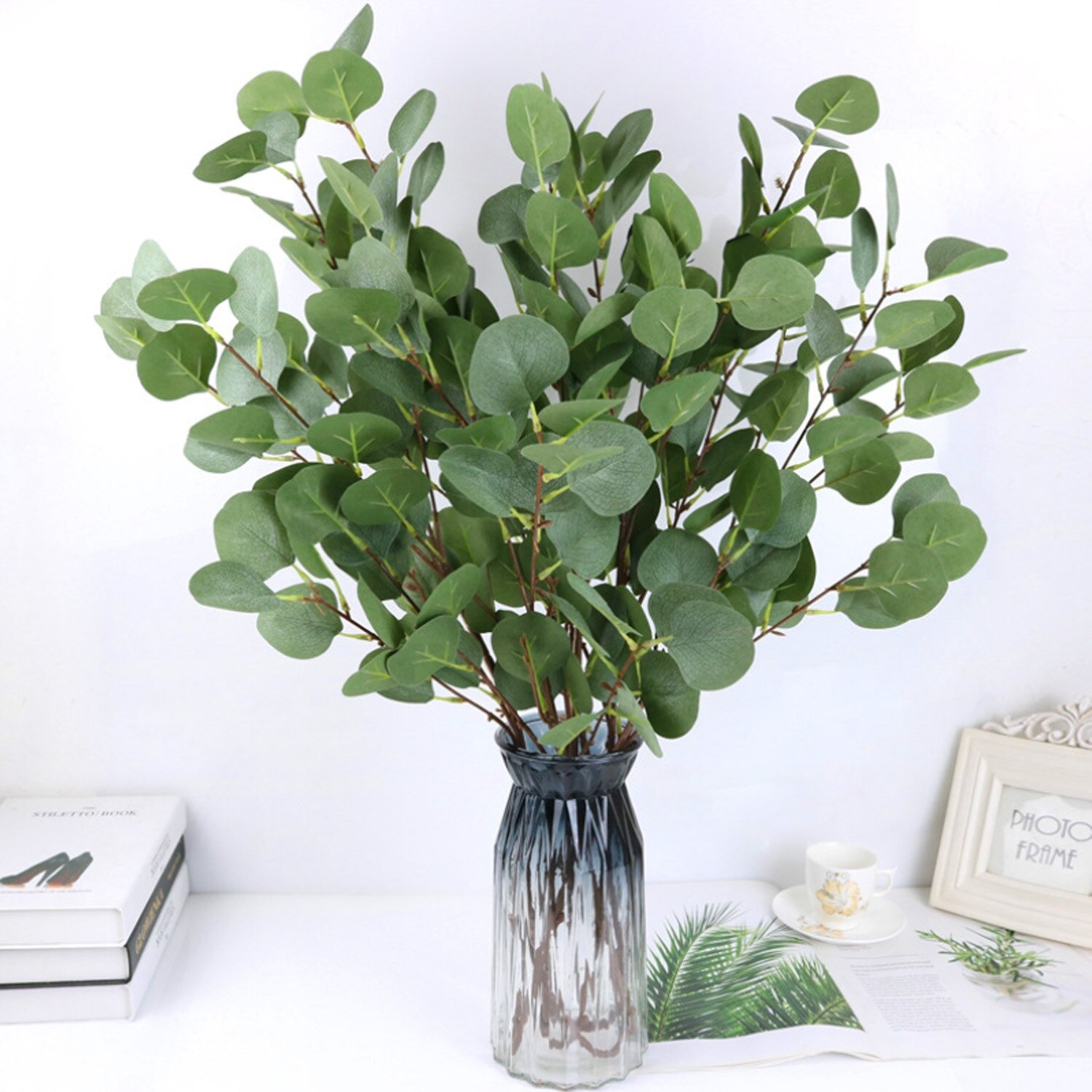Cành Lá Táo Giả dài 60cm 5 nhánh lá to loại đẹp