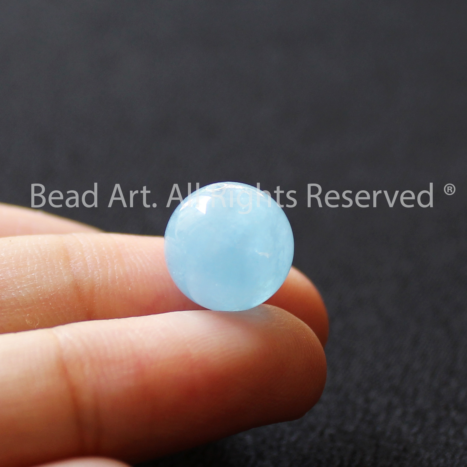 10MM Đá Aquamarine Tự Nhiên Xanh Biển Loại AA, Đá Phối Vòng Tay Phong Thuỷ, Chuỗi Hạt, Mệnh Thuỷ, Mộc - Bead Art