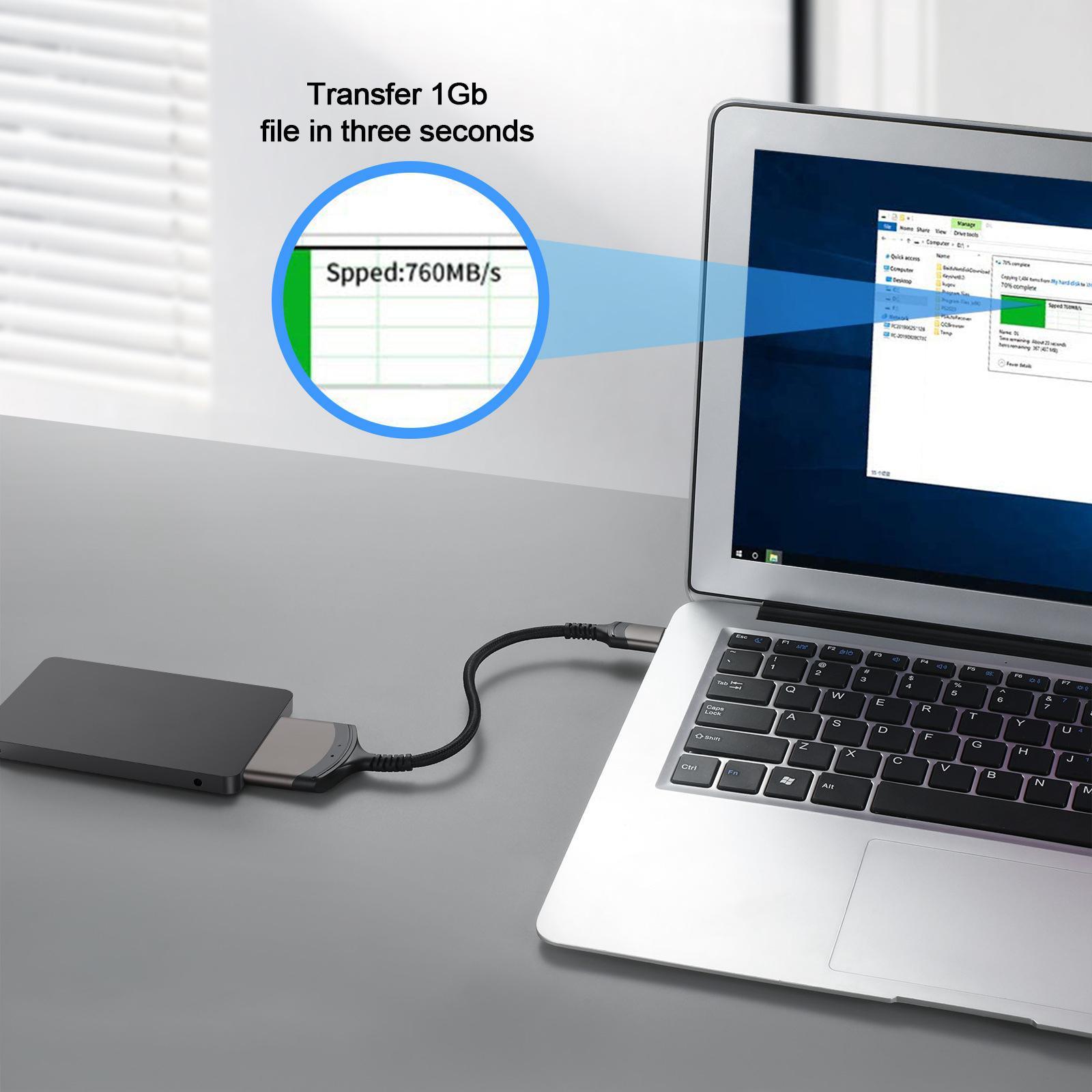 Universal USB 3.0 to Serial ATA Adapter 2.5" High Power Adapter Data Converter Quick Connection Easy to Use for PC / ROM