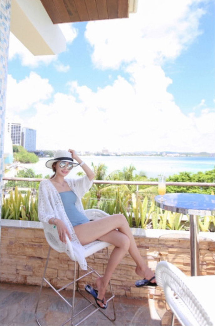 Áo ren lưới đi biển choàng khoác ngoài bikini màu trắng dáng dài tiểu thư phong cách Hàn hot trend - A03