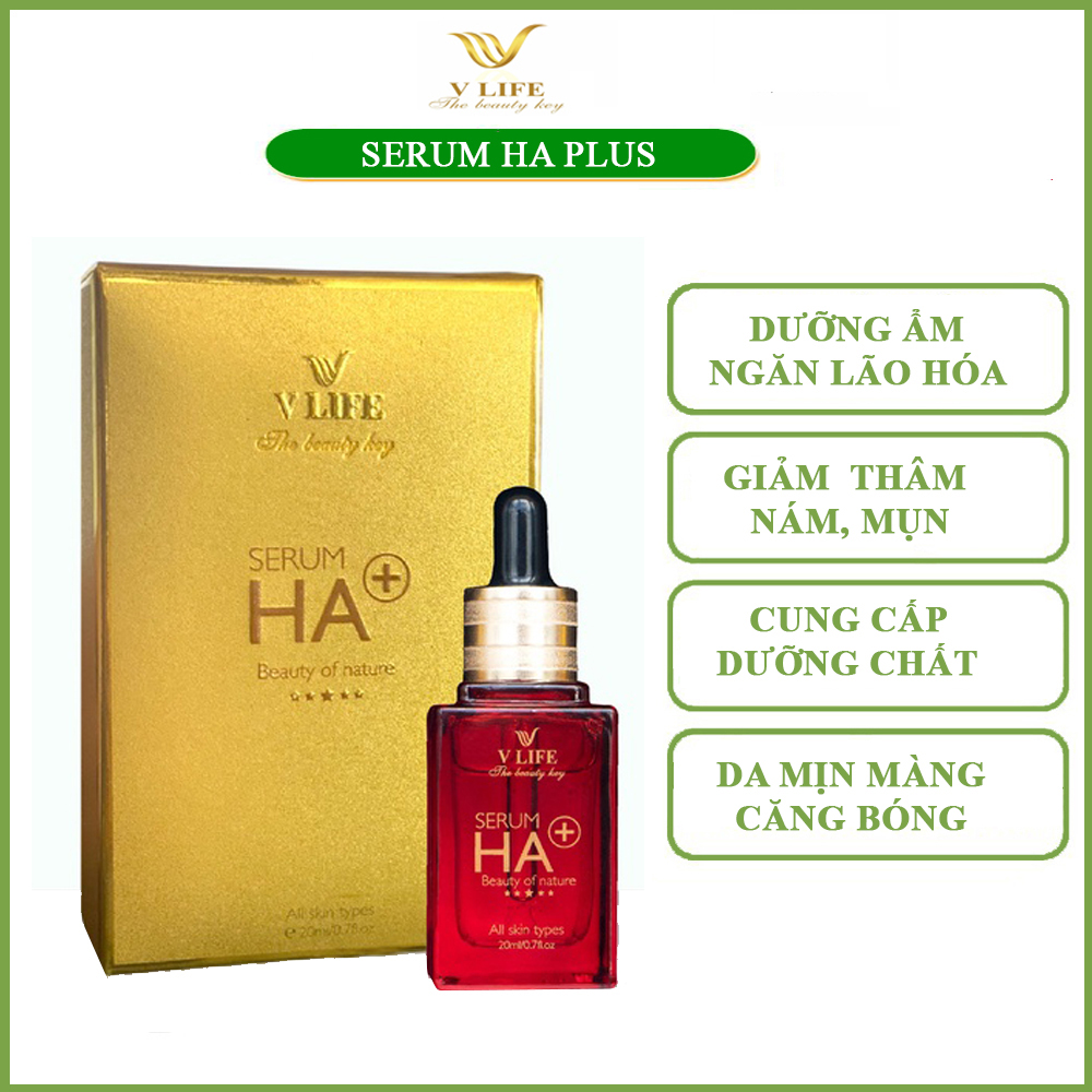 (CHÍNH HÃNG) Serum ha plus VLIFE - Cấp nước, dưỡng ẩm, phục hồi da hư tổn