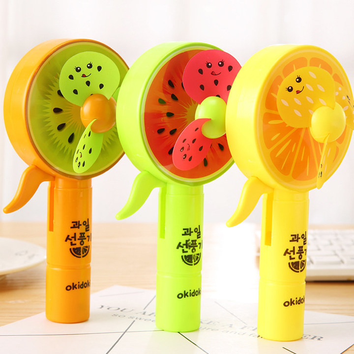 Quạt mini cầm tay hàn quốc cute siêu mát hình trái cây ngộ nghĩnh an toàn cho mọi lứa tuổi – F012