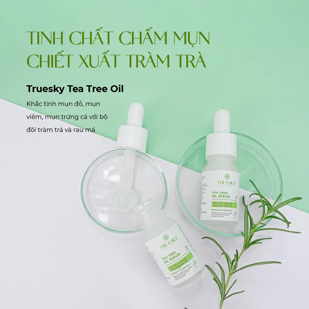 Tinh chất serum trị mụn Truesky Tea Tree Oil 10ml chiết xuất tràm trà