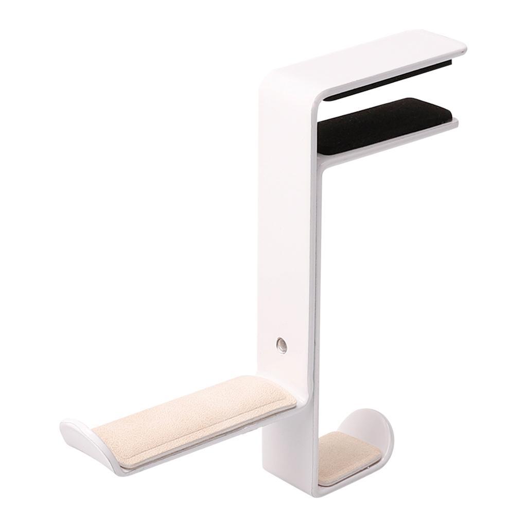 Headphone stand hanger hook headset clever under desk with curved end