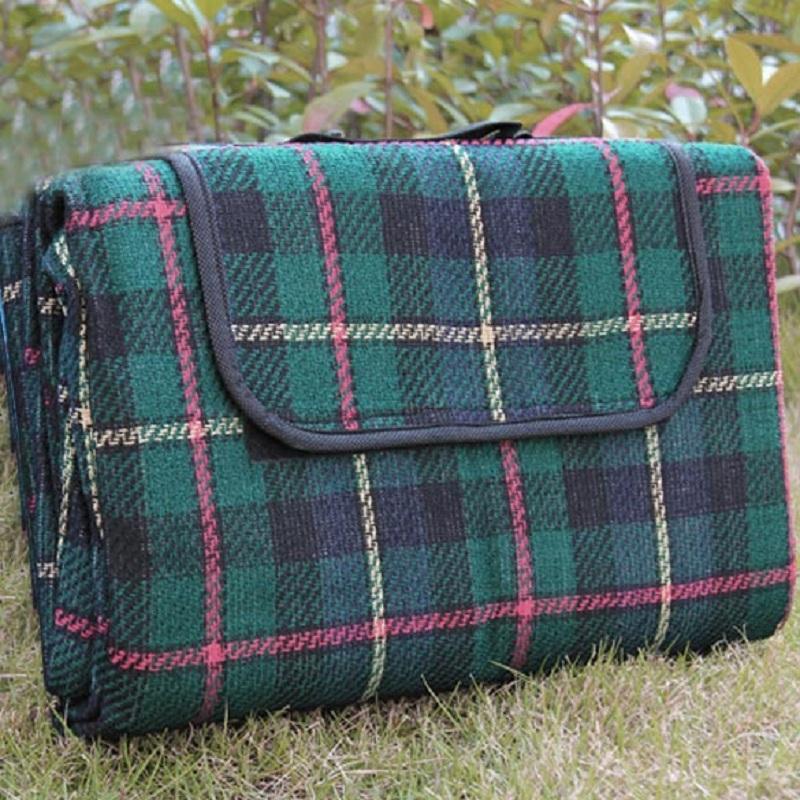 Cắm Trại Ngoài Trời Thảm Chống Thấm Nước Có Thể Gấp Gọn 150X200 Cm Thảm Picnic Kẻ Sọc Bãi Biển Chăn Cho Bé Leo Lên Chăn Đa Năng Du Lịch Thảm