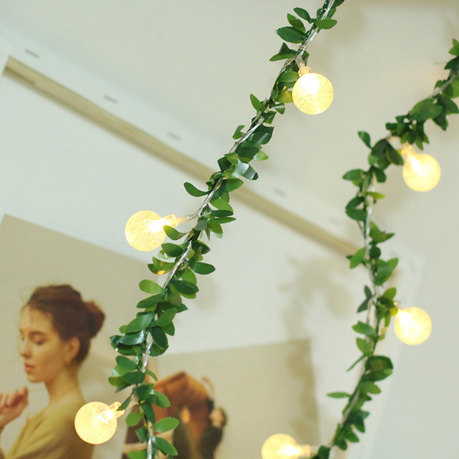 Dây đèn led 20 bóng hình tròn ánh sáng trắng ấm trang trí giáng sinh sân vườn