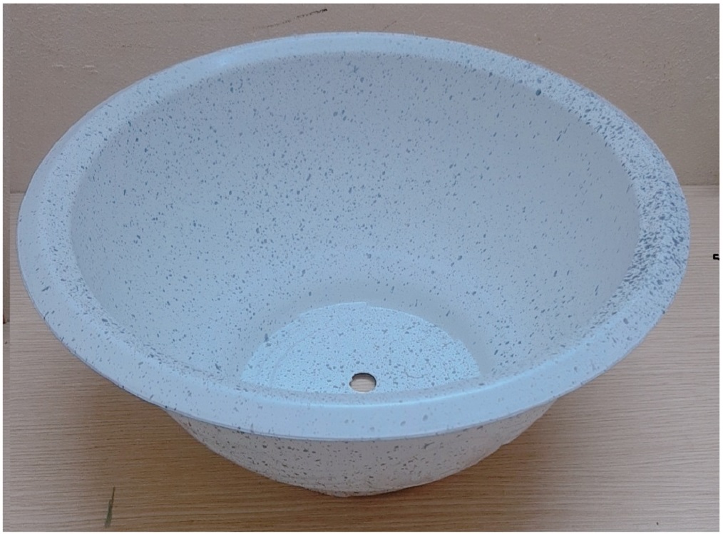 3 Chậu Nhựa Trồng Hoa, Cây Cảnh Giả Đá Trắng T38