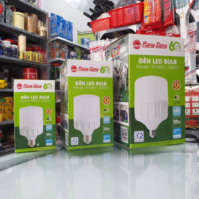 Bóng đèn LED Bulb trụ 20W 30W 50W Rạng_Đông