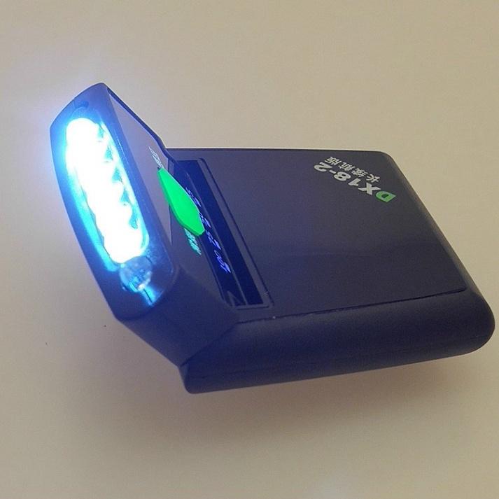 Đèn led 6 bóng điều chính độ sáng có kẹp gắn mũ chống nước
