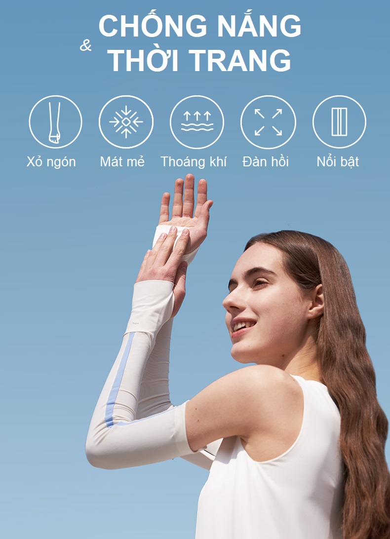 Găng tay xỏ ngón lụa băng Hatsu chống nắng và ngăn tia UV 100% - phối 2 màu thời trang - Dòng -5 độ cao cấp - Hàng chính hãng