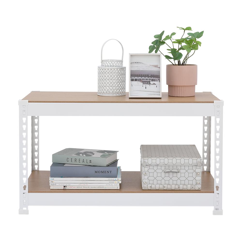 Kệ đa năng 2 tầng có thể tháo lắp SMART SHELF khung thép sơn trắng kết hợp mặt gỗ MDF cao cấp | Index Living Mall - Phân phối độc quyền tại Việt Nam