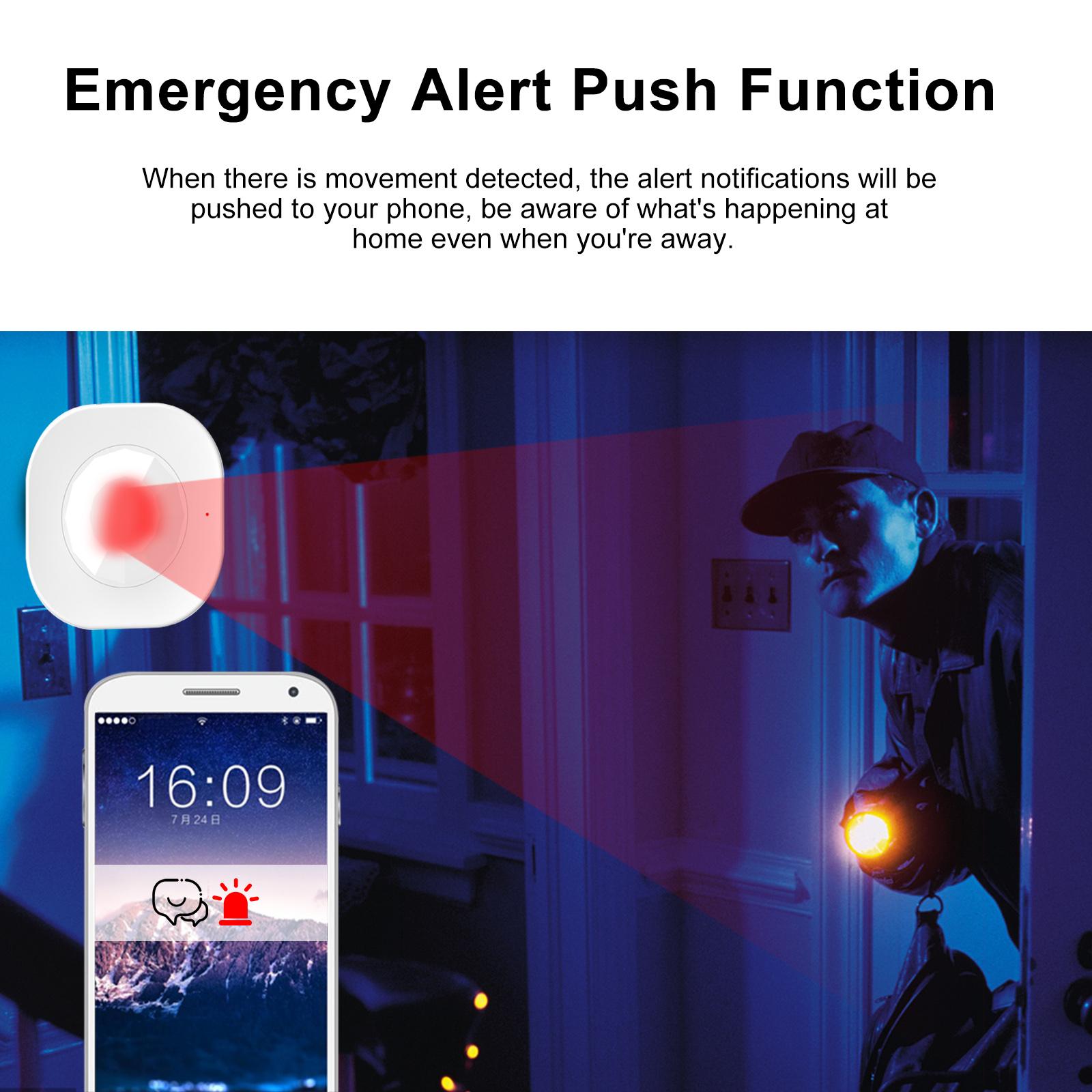 WIFI PIR Motion Sensor Wireless Passive Infrared Detector Security Burglar Alarm Sensor Tuya Smart APP Control Smart Home