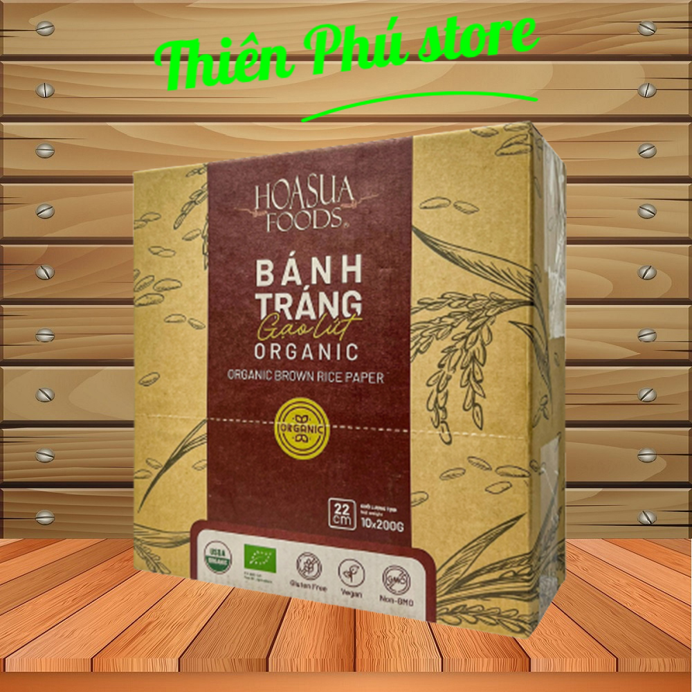 Bánh tráng gạo lứt hữu cơ Hoa Sữa (200g x 10)