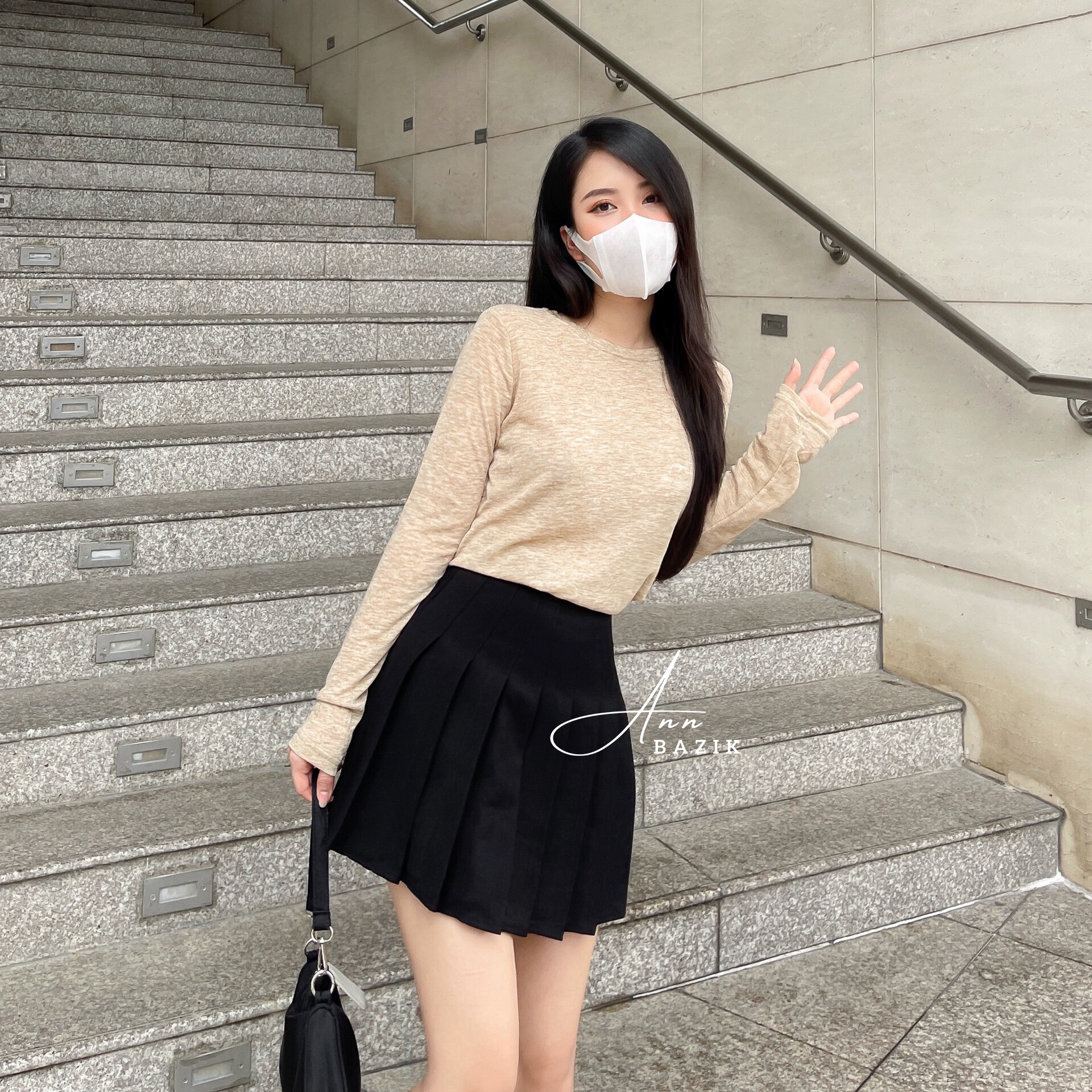 Áo Len giấy mềm mỏng nhẹ cho mùa thu và mùa hè ba màu| ANN BAZIK| AL851