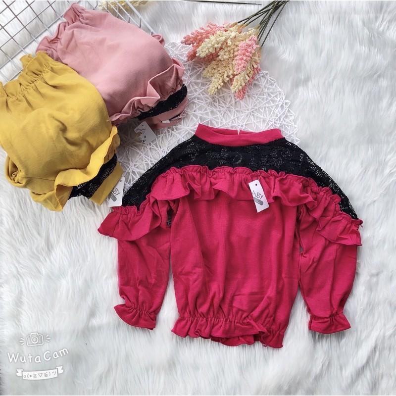 ÁO KIỂU CHẤT COTTON LEN CHO BÉ GÁI