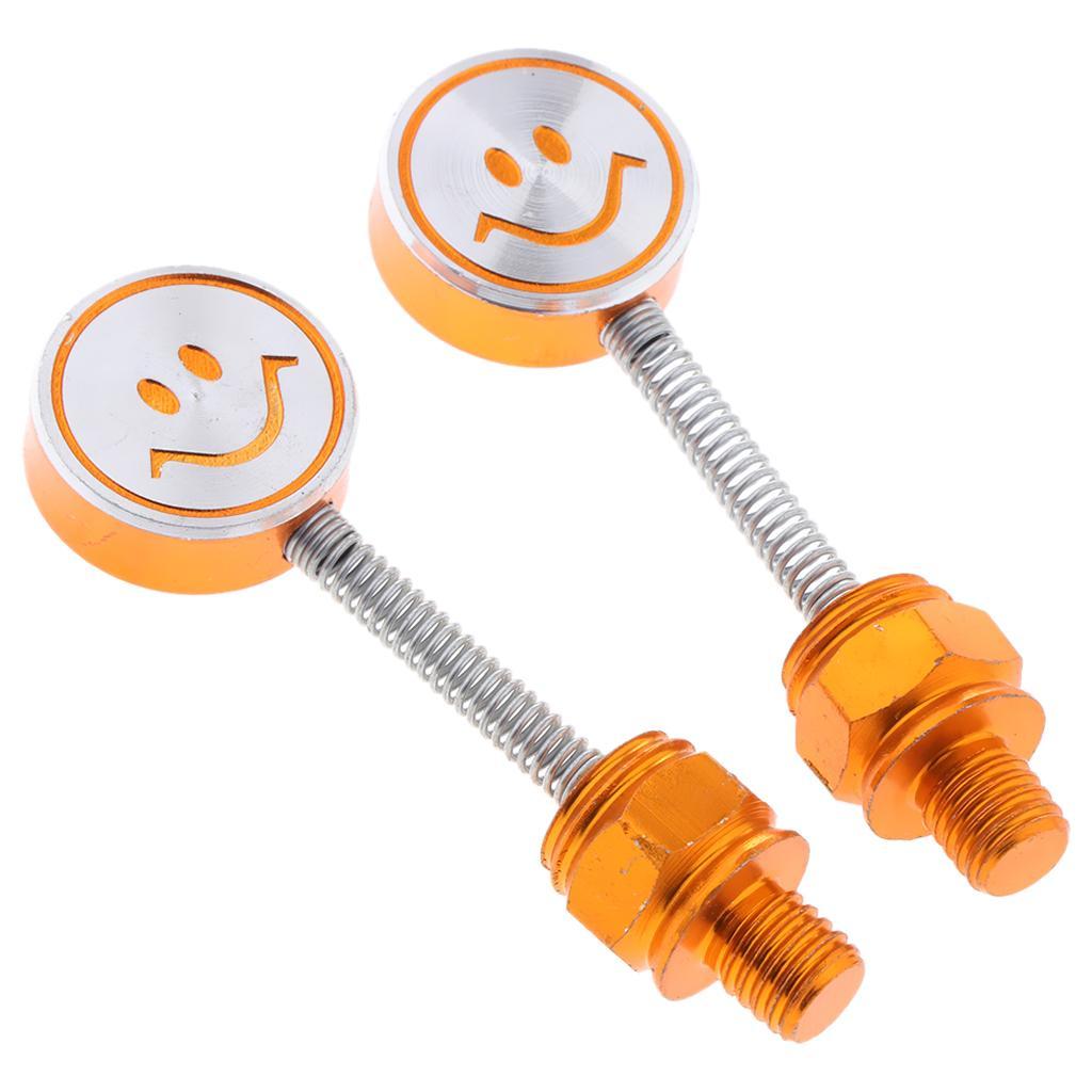 Motorcycle Decorative Parts Smiling Face Mirror Seat Screws Golden