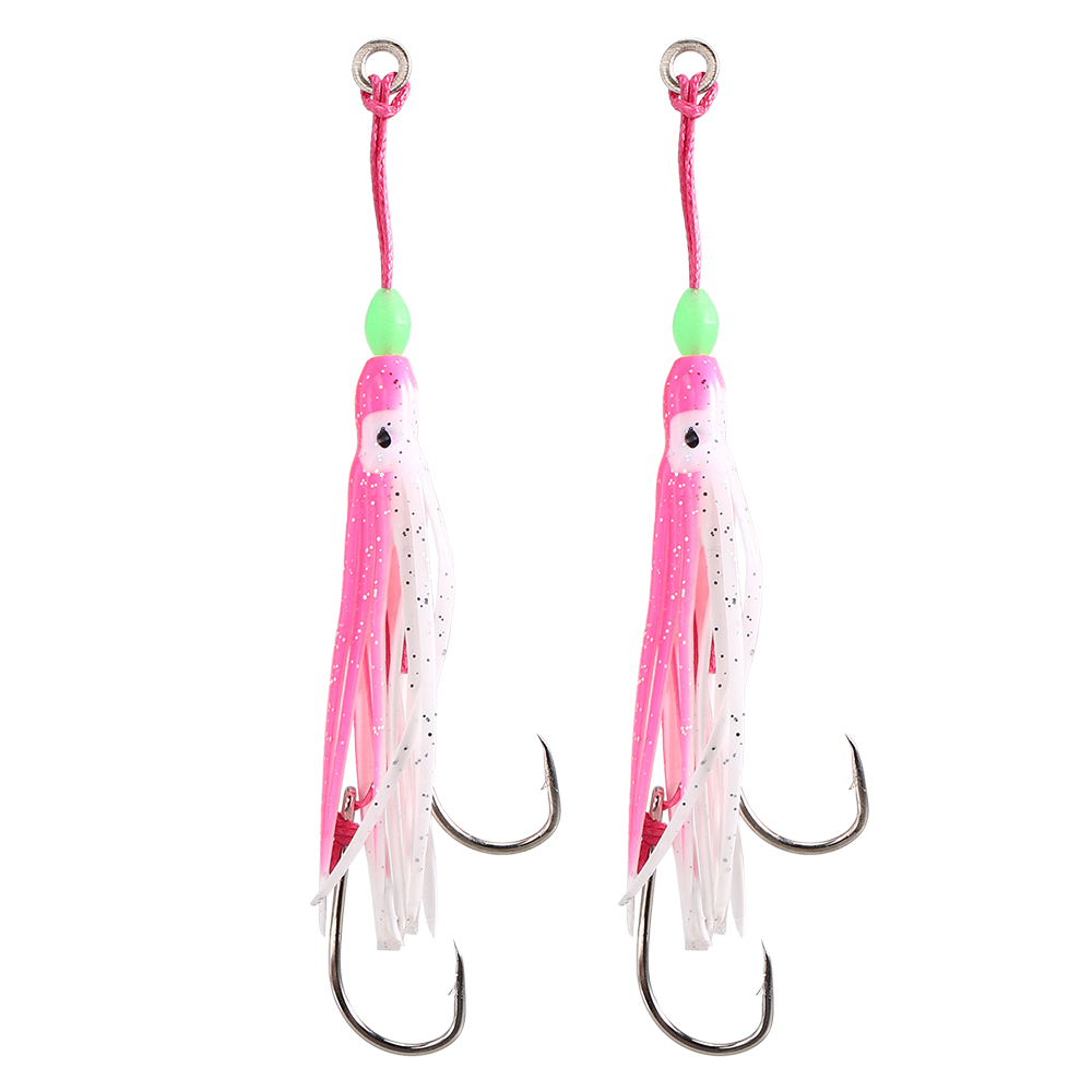 2 Mồi Câu Cá Hình Bạch Tuột Mềm Có Lưỡi Câu