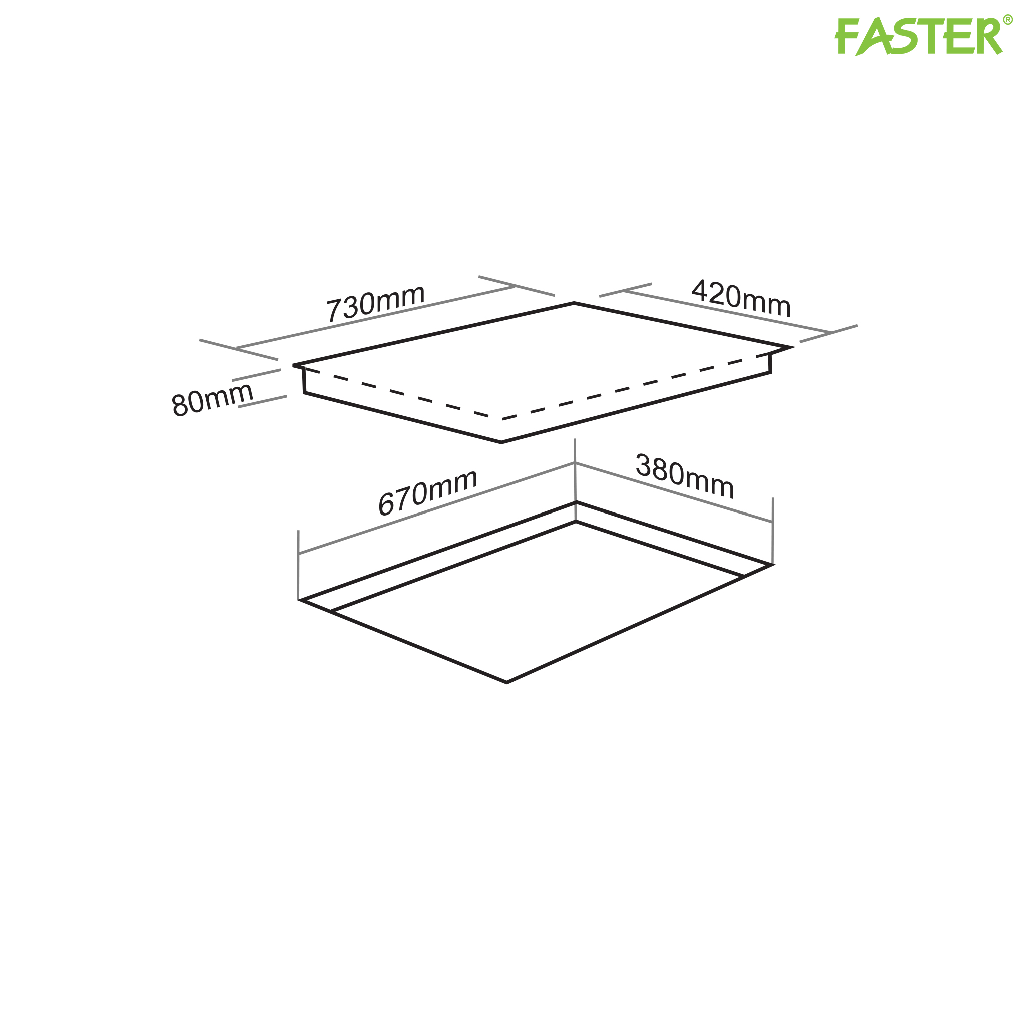 Bếp từ 2 vùng nấu Inverter nhập khẩu Malaysia Faster FS 986I hàng chính hãng