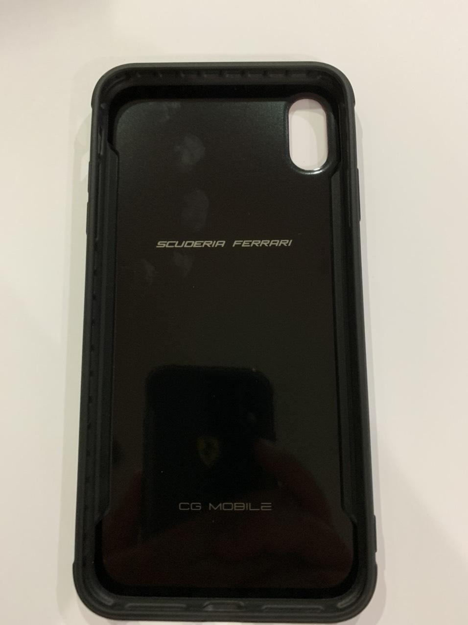 Ốp lưng dành cho Iphone XsMax, hiệu Ferrari, nhôm xước, hàng nhập khẩu nước ngoài