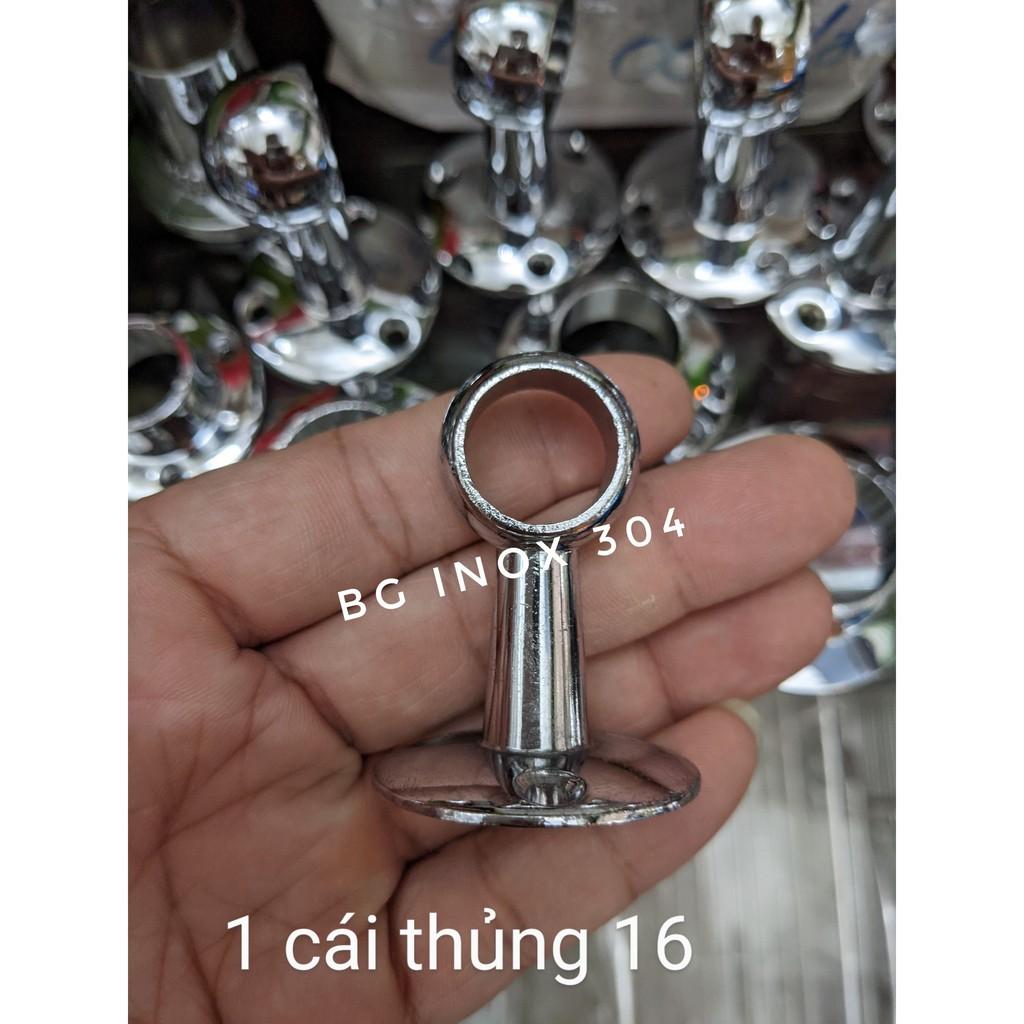 Chân đỡ ống Inox, bát đỡ ống Inox loại dày cao cấp nhất, bát đỡ thanh Inox lắp rèm