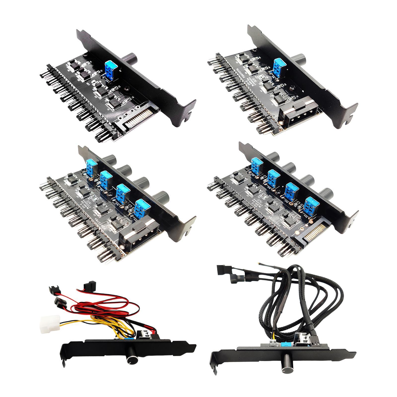 12V Computer PC Hub Regulator 3 8 Way 4Pin 3Pin Speed Controller