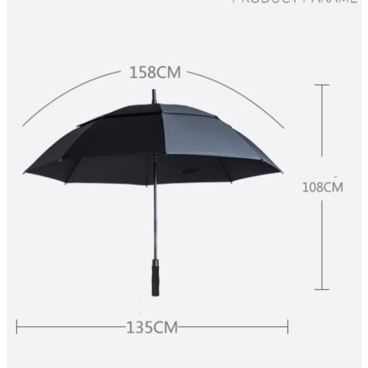 Dù xếp gọn đa năng đi mưa che nắng 2in1 Men Black Golf Umbrella size 30-inch